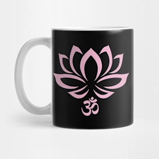 Lotus Flower Om Symbol Pink Mug